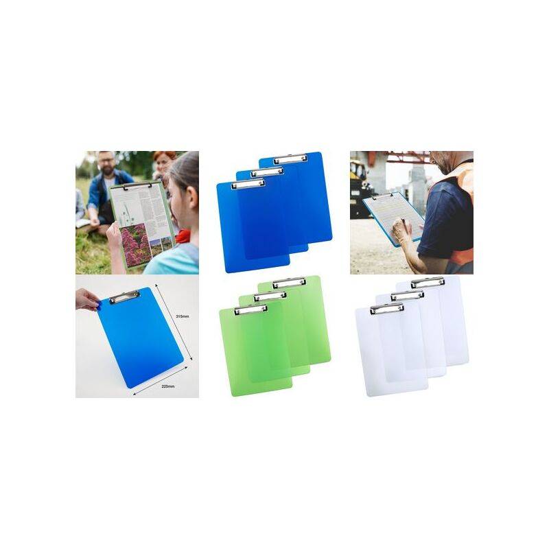 RAPESCO Klemmbrett, DIN A4, PP, transparent-weiß