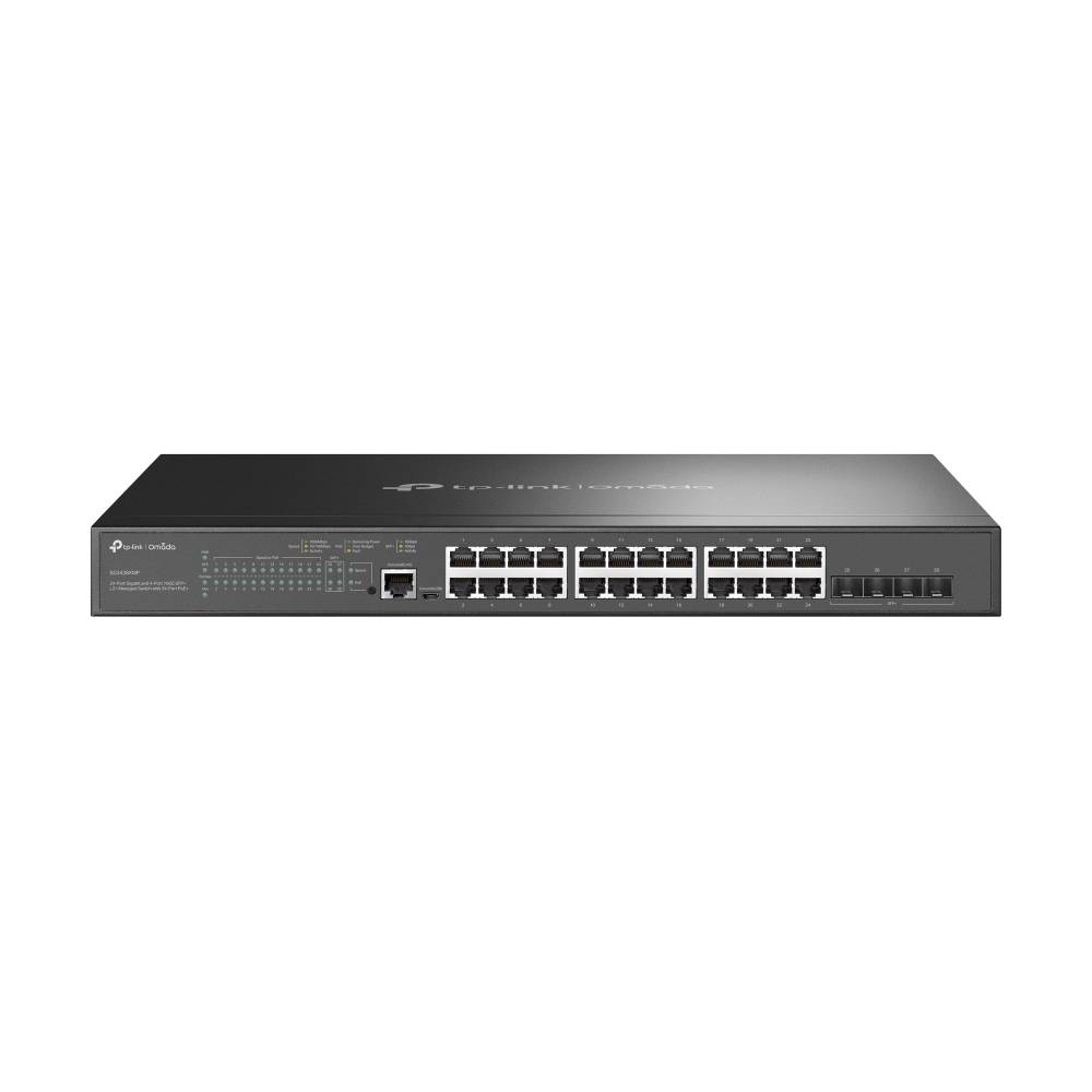TP-Link Omada SG3428XMP, Managed, L2+, Gigabit Ethernet (10/100/1000), Power over Ethernet (PoE), Rack-Einbau, 1U