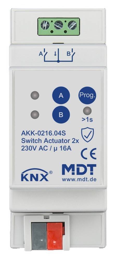 MDT technologies KNX Schaltaktor 2-fach AKK-0216.04S