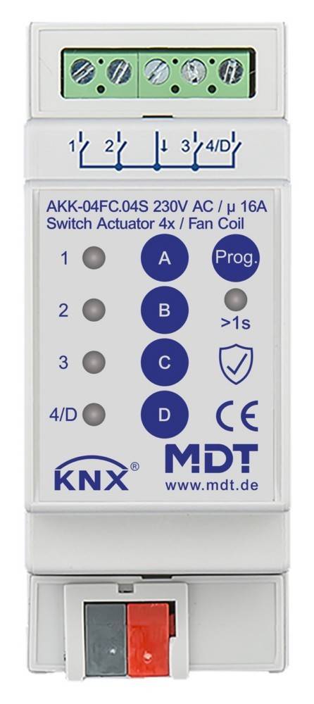 MDT technologies KNX Schaltaktor 4-fach AKK-04FC.04S