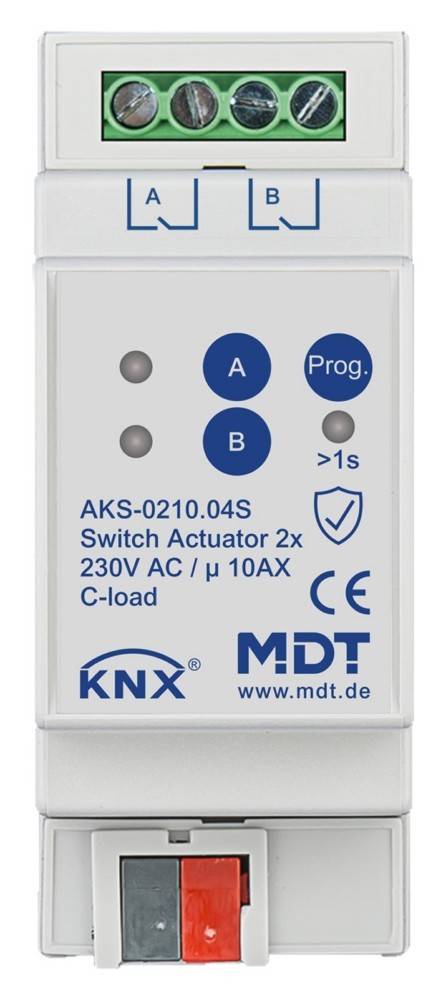 MDT technologies KNX Schaltaktor 2-fach AKS-0210.04S