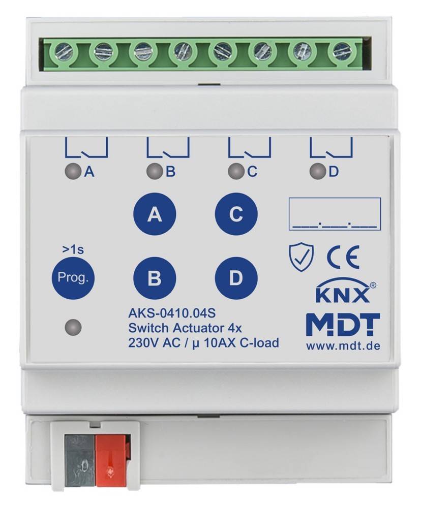MDT technologies KNX Schaltaktor 4-fach AKS-0410.04S