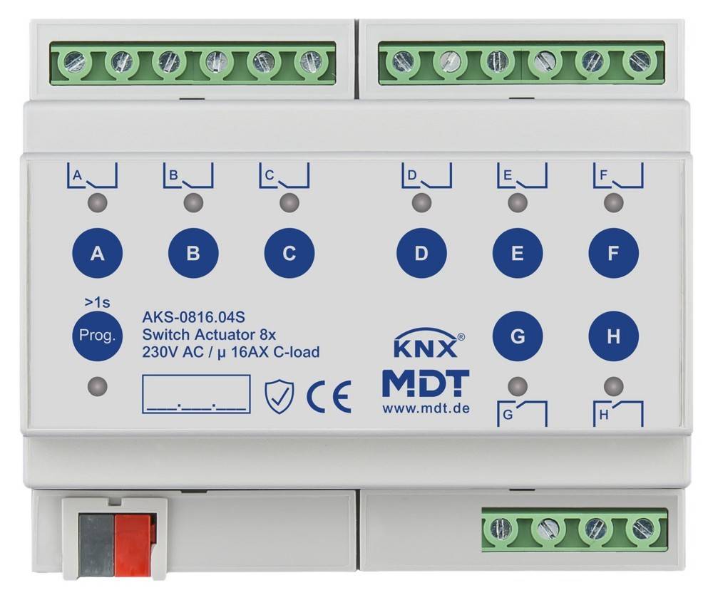 MDT technologies KNX Schaltaktor 8-fach AKS-0816.04S