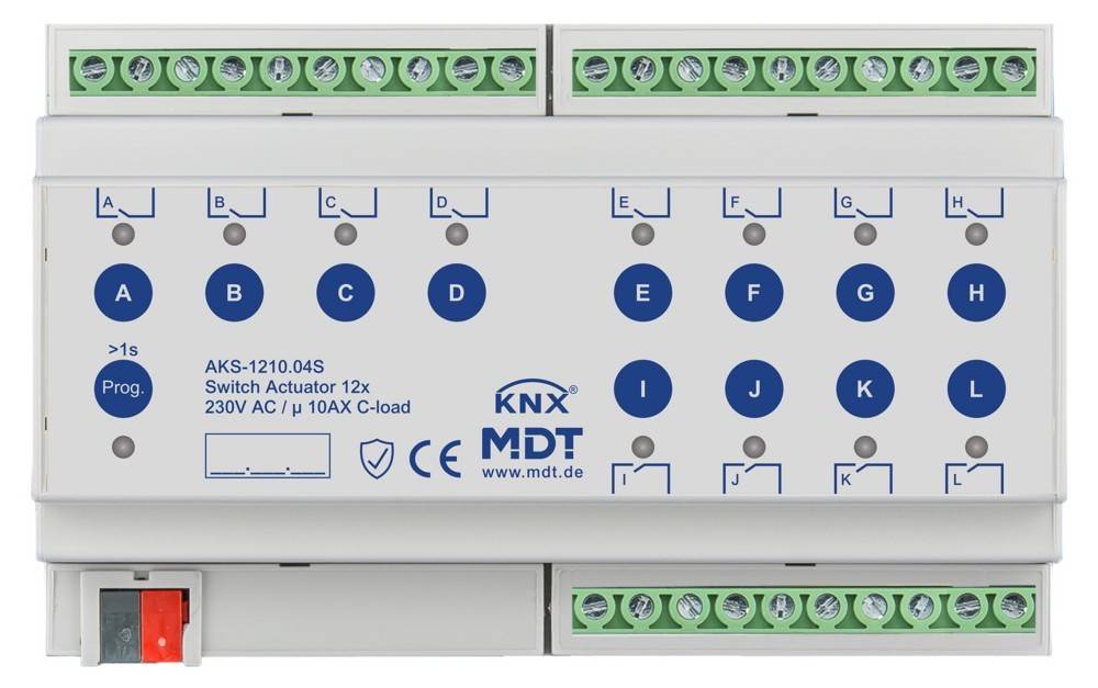 MDT technologies KNX Schaltaktor 12-fach AKS-1210.04S