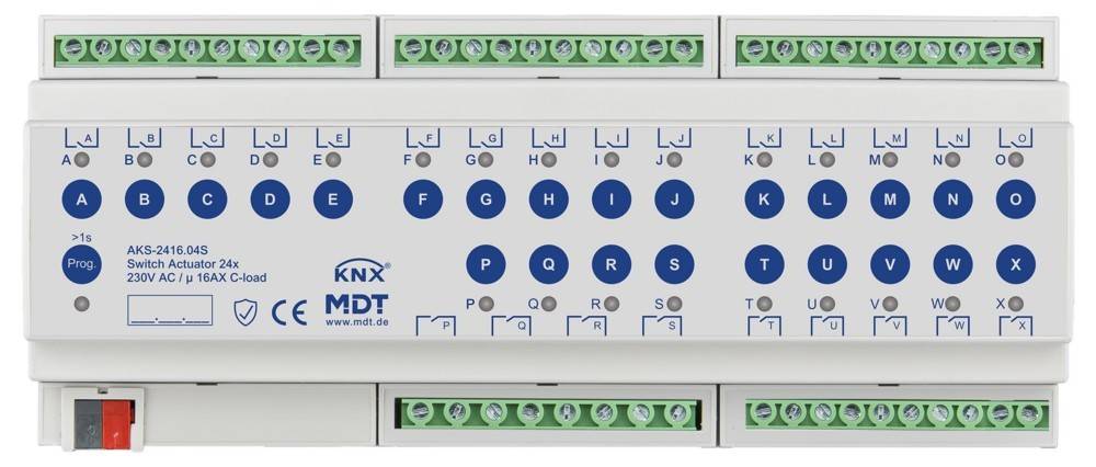 MDT technologies KNX Schaltaktor 24-fach AKS-2416.04S