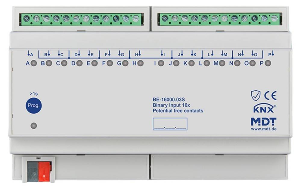 MDT technologies KNX Binäreingang 16-fach BE-16000.03S