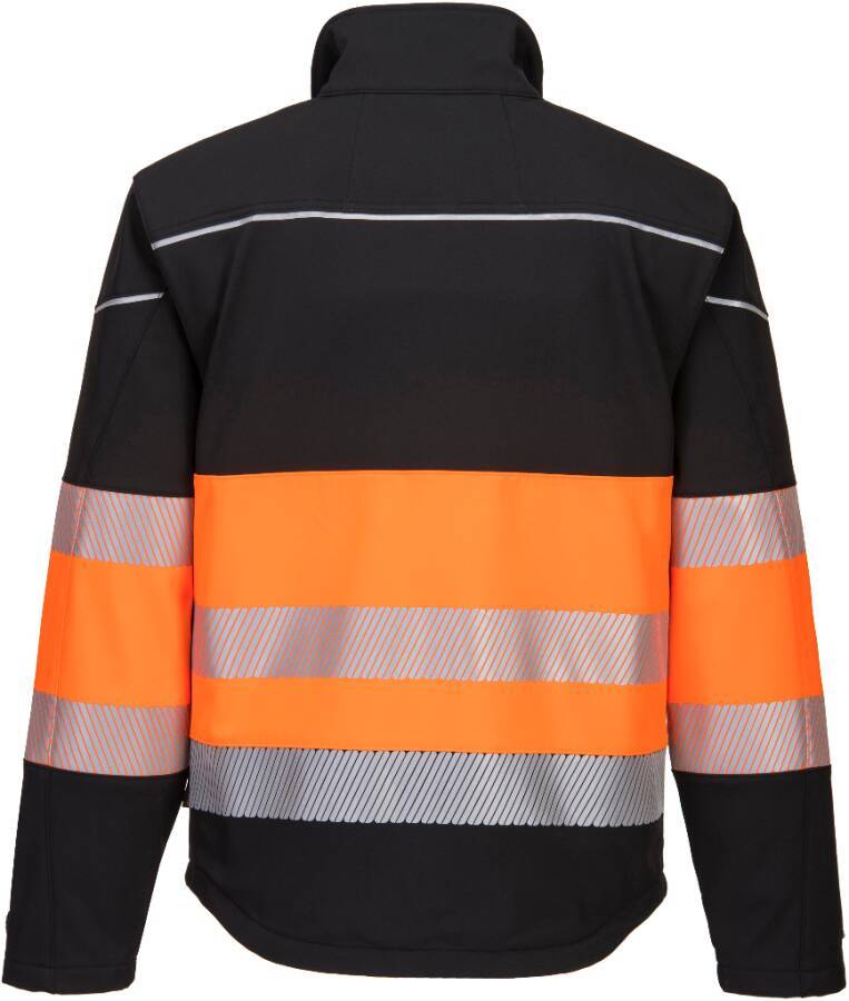 Warnschutz-Softshelljacke PW375 Klasse 1 PW375BKOL Größe L Farbe schwarz / warnorange