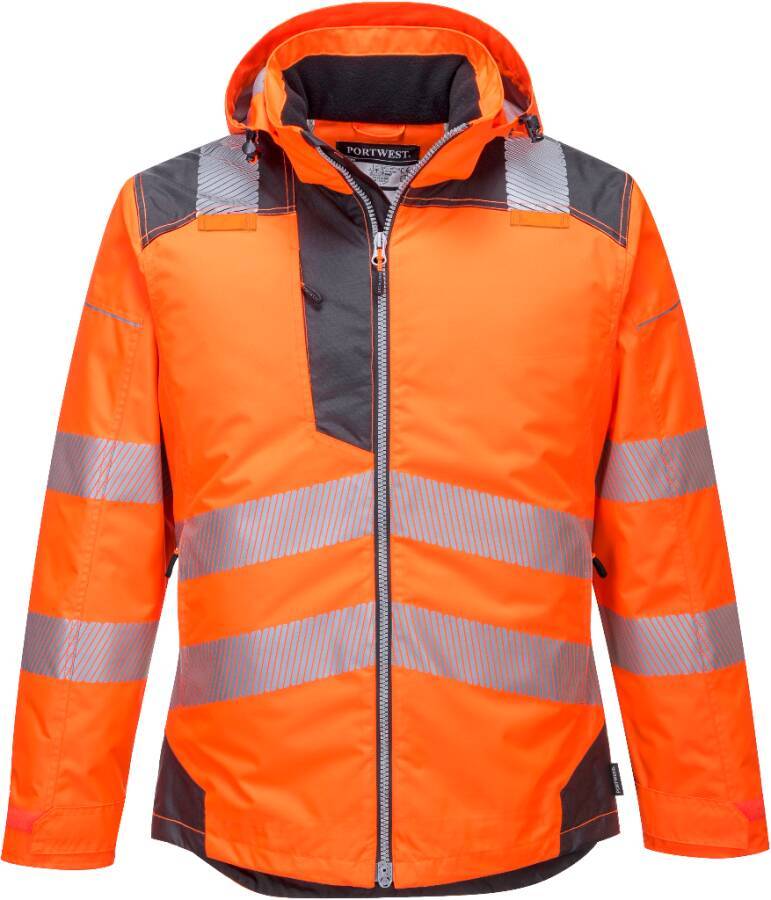 Warnschutz-Winter-/Regenjacke T400 Klasse 3 T400OGYXL Größe XL Farbe warnorange / grau