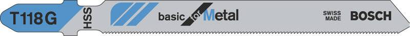 Stichsägeblatt T 118 G Basic for Metal, 92mm (5 Stück)