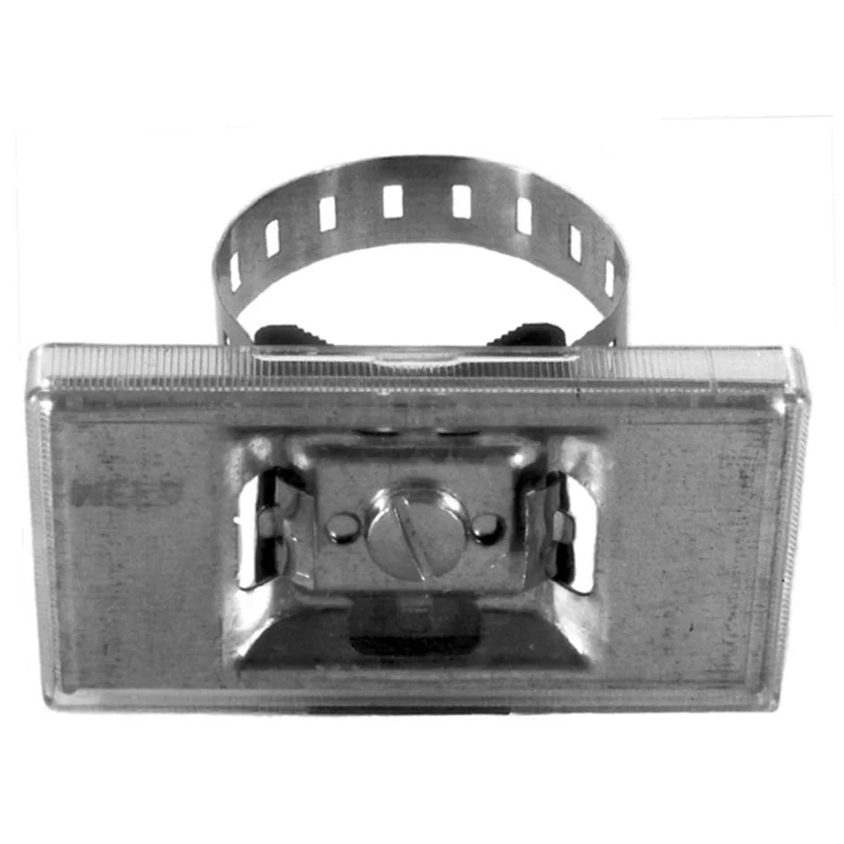MEFA Info-Universalhalter, Spannband, bis Rohrdurchmesser 76mm, mit Deckel, 25 Stk.