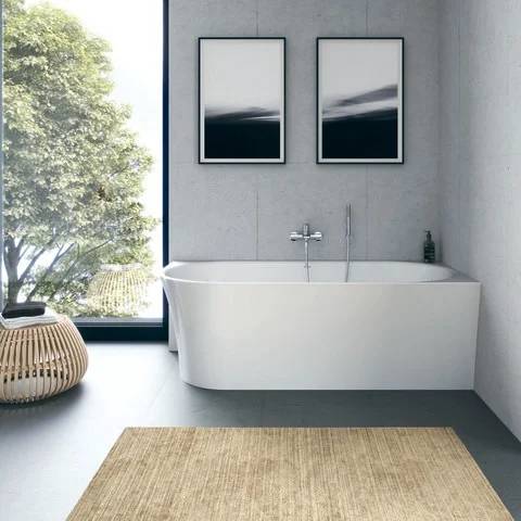 Duravit DuraSenja Badewanne Ecke rechts, Weiß, Acryl, 1700x800x585 mm, Oval, RS 2, inkl. FG, AÜL, 1 Stk.
