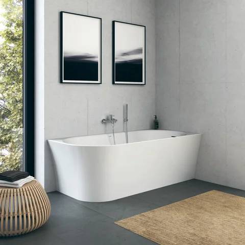 Duravit DuraSenja Badewanne Ecke rechts, Weiß, Acryl, 1700x800x585 mm, Oval, RS 2, inkl. FG, AÜL, 1 Stk.