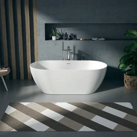 Duravit DuraKanto, Badewanne freistehend, Oval, Weiß, Acryl 1700x800x590mm, RS 2, inkl. Füße und Ab- und Überlaufgarnitur, 1 Stk.