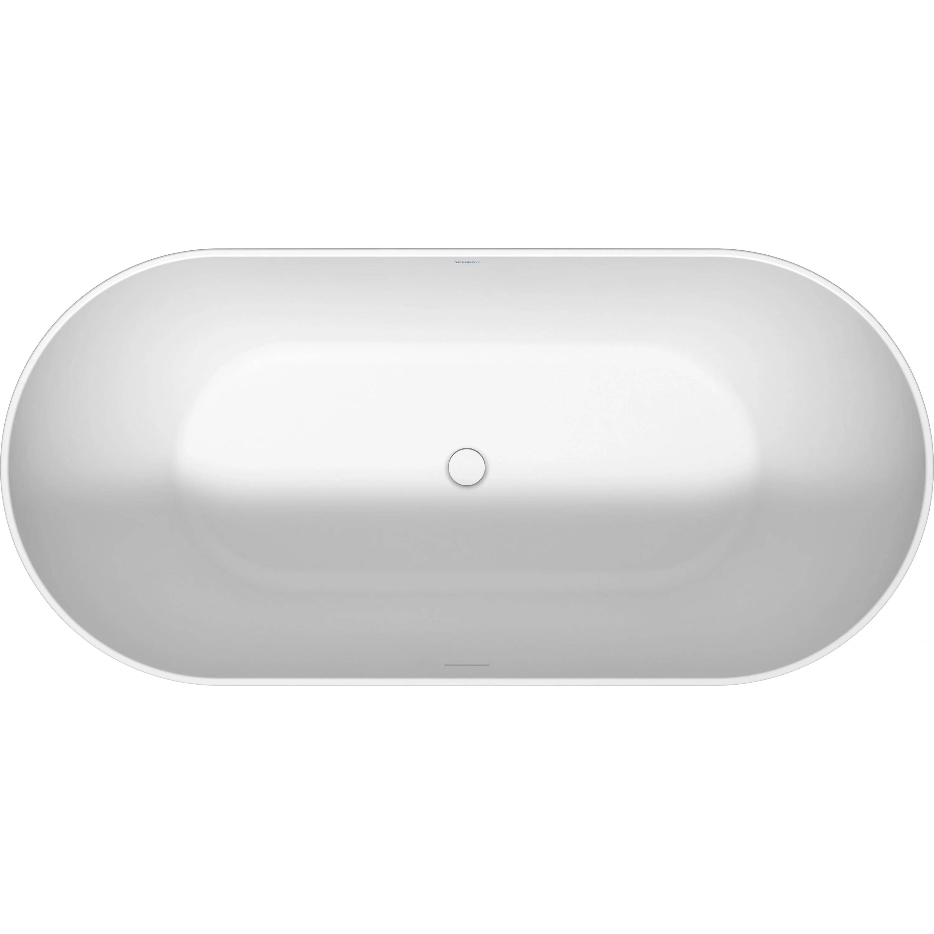 Duravit DuraKanto, Badewanne freistehend, Oval, Weiß, Acryl 1700x800x590mm, RS 2, inkl. Füße und Ab- und Überlaufgarnitur, 1 Stk.