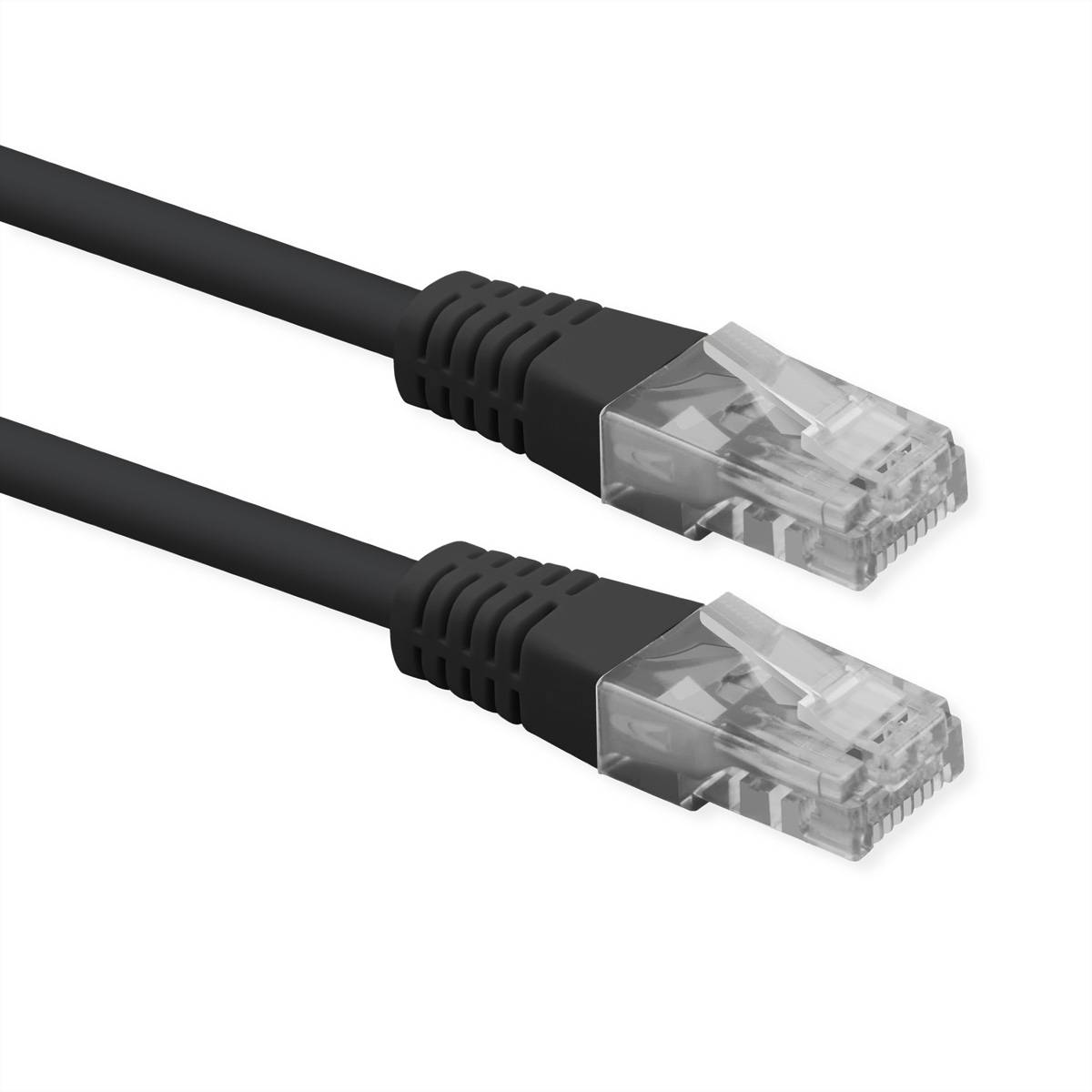 ROLINE Patchkabel Cat.6 (Class E), UTP, PoE, schwarz, 5 m