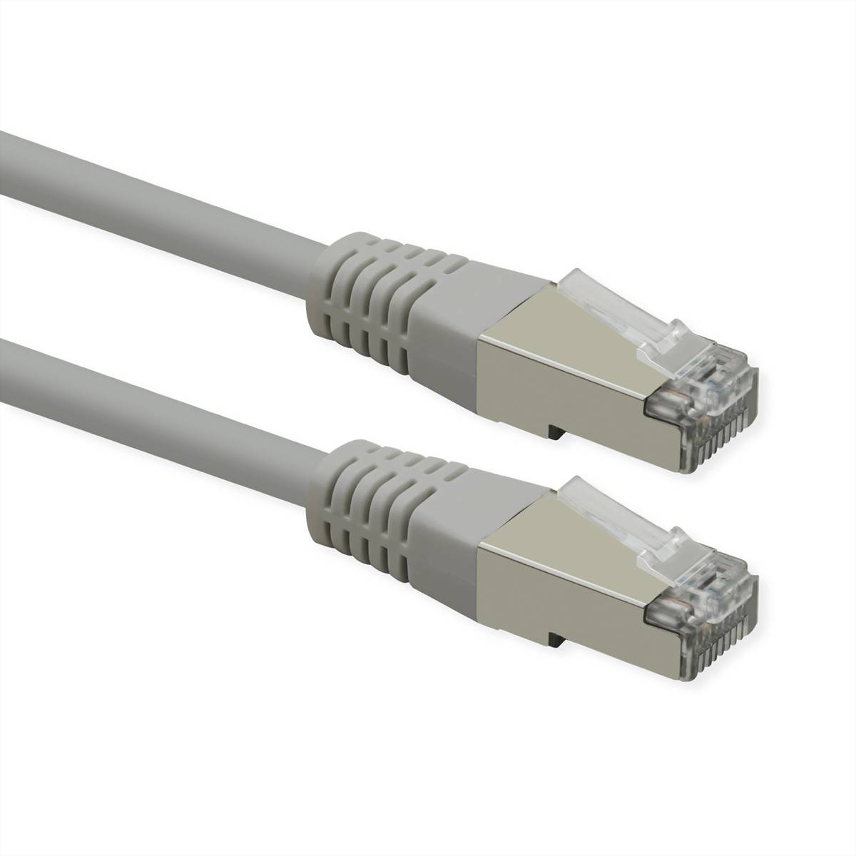 ROLINE Patchkabel Cat.6 (Class E), PoE, S/FTP (PiMF), grau, 0,5 m