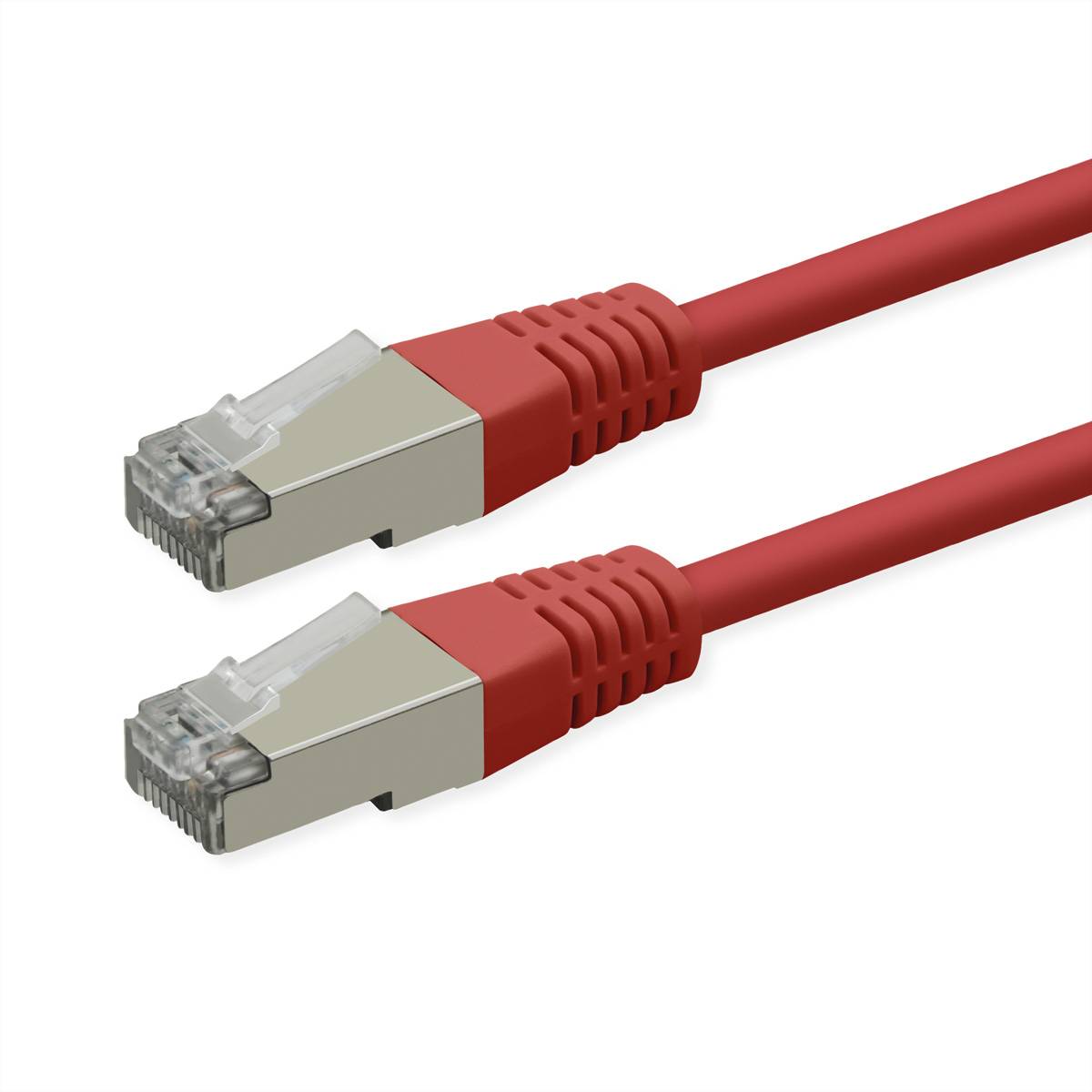 ROLINE Patchkabel Cat.6 (Class E), PoE, S/FTP (PiMF), rot, 15 m