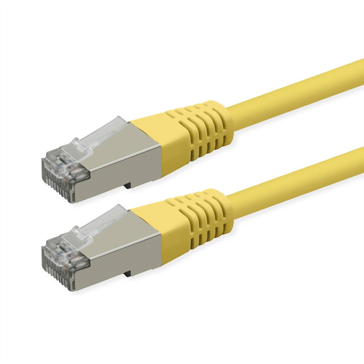 ROLINE Patchkabel Cat.6 (Class E), PoE, S/FTP (PiMF), gelb, 0,3 m