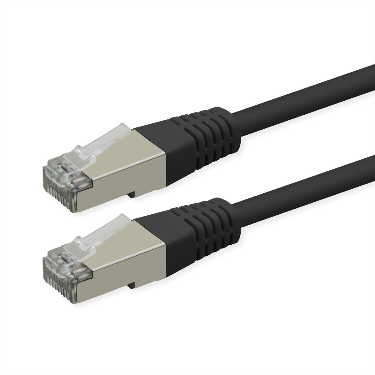 ROLINE Patchkabel Cat.6 (Class E), PoE, S/FTP (PiMF), schwarz, 7 m