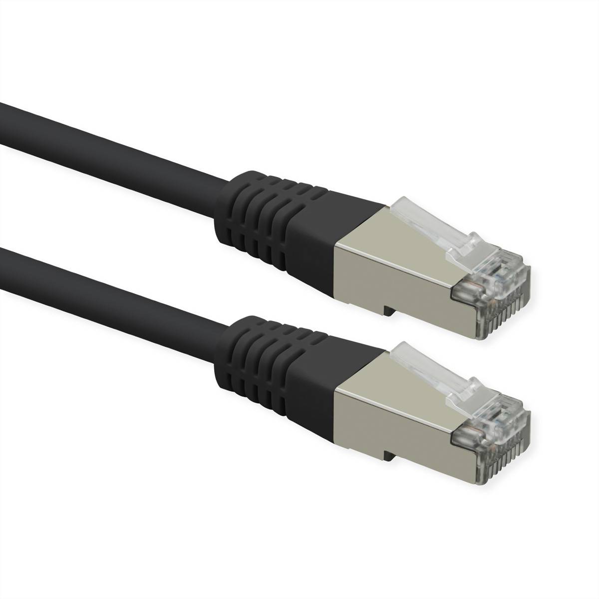 ROLINE Patchkabel Cat.6 (Class E), PoE, S/FTP (PiMF), schwarz, 20 m