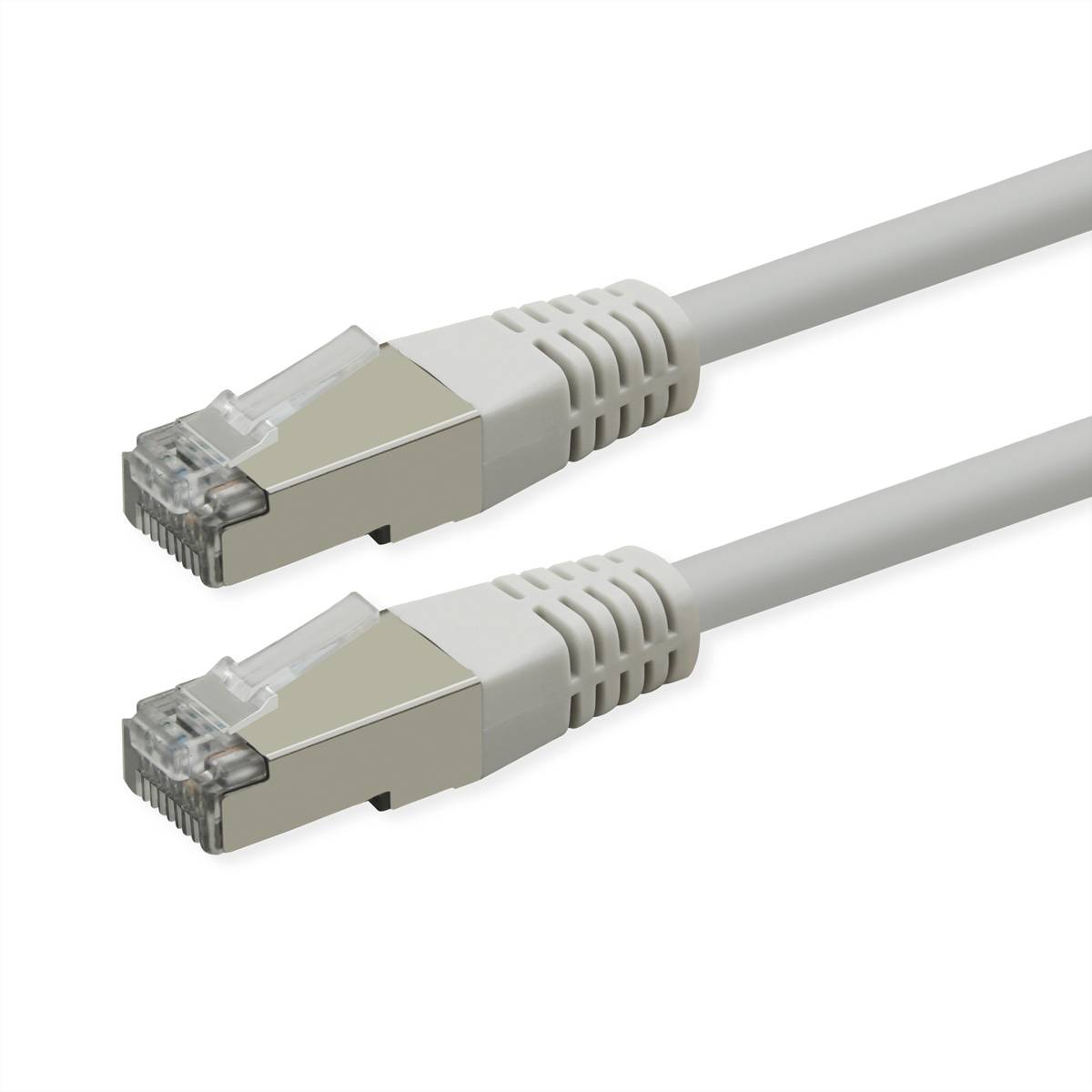 ROLINE Patchkabel Cat.6 (Class E), PoE, S/FTP (PiMF), weiß, 0,3 m