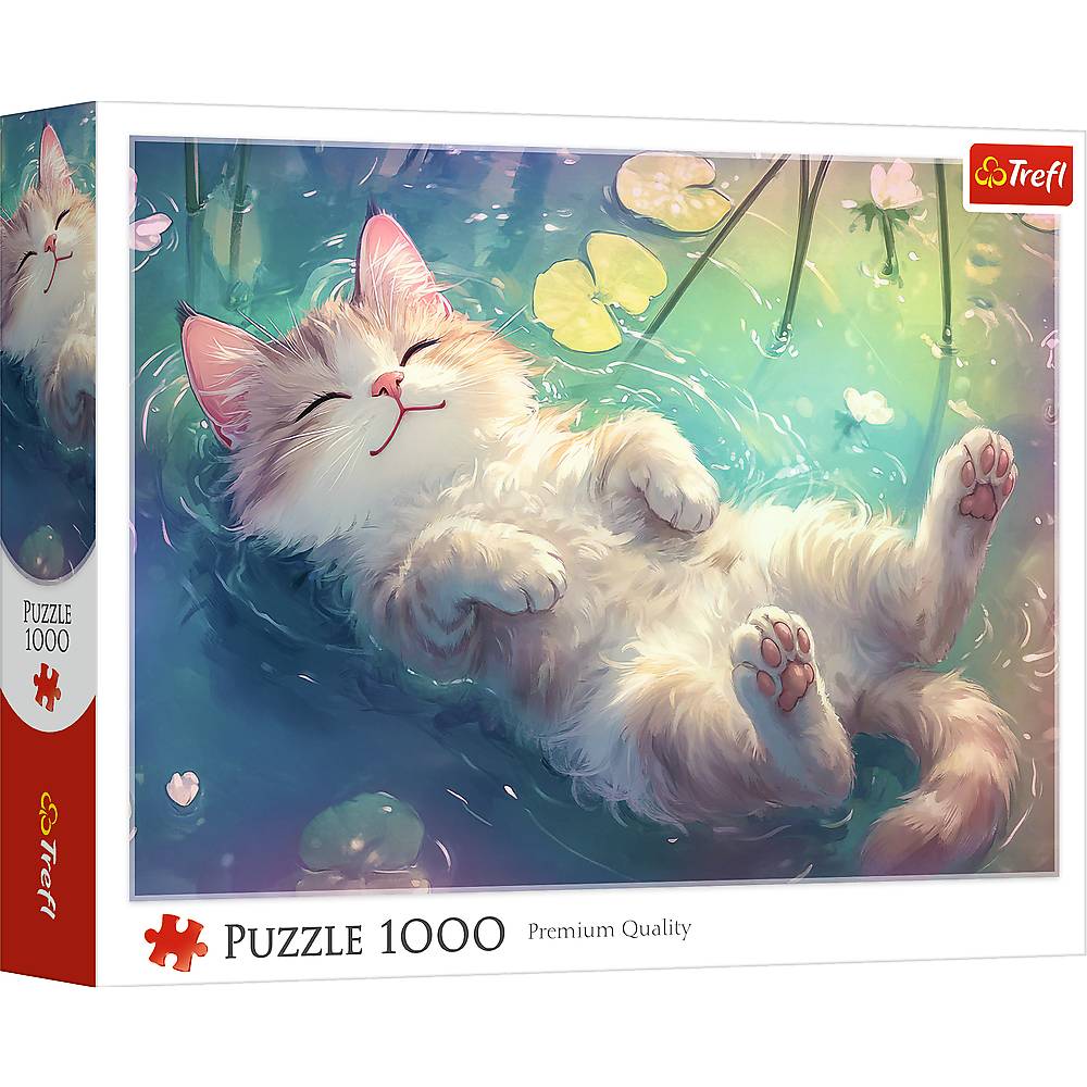 Trefl, Perfekte Entspannung - Katze , 1000 Teile Puzzle