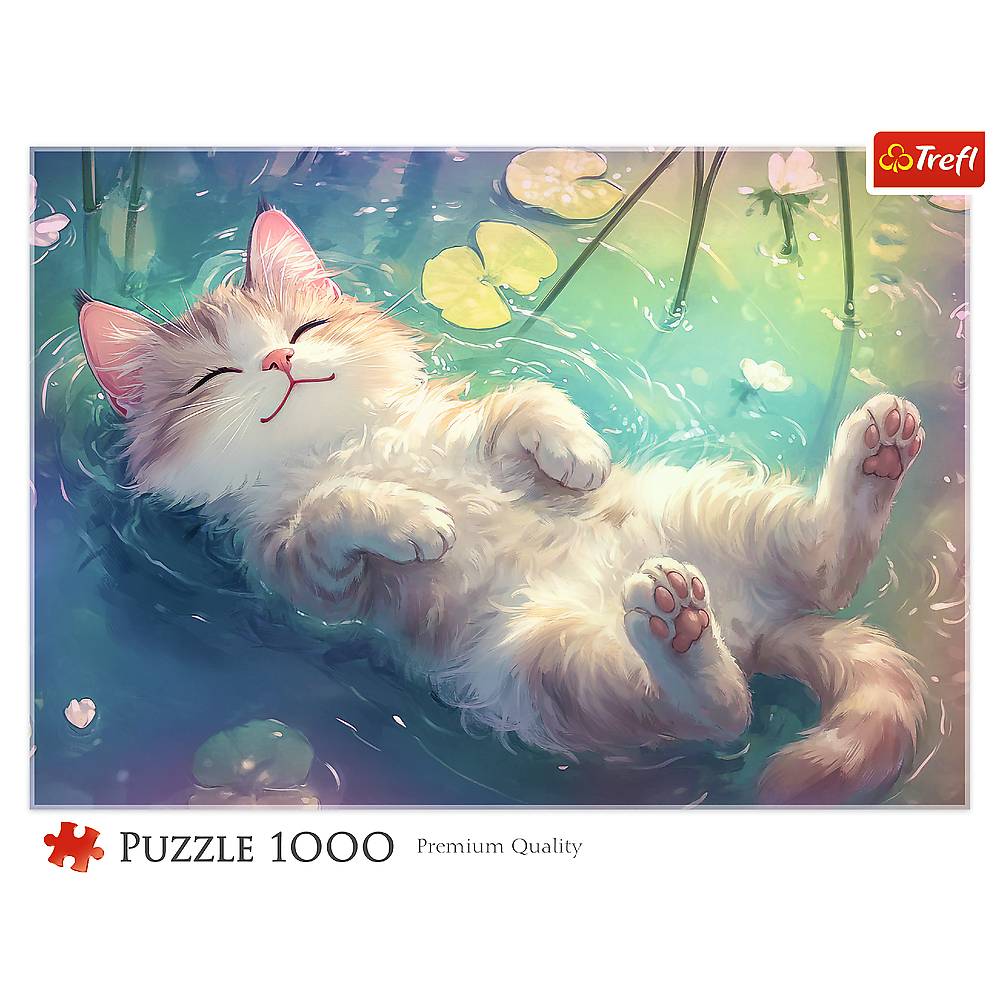 Trefl, Perfekte Entspannung - Katze , 1000 Teile Puzzle