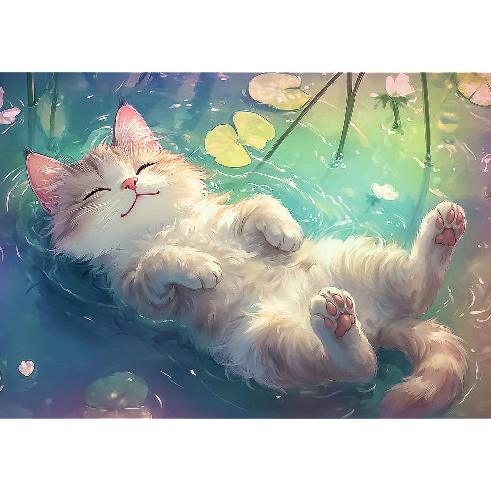 Trefl, Perfekte Entspannung - Katze , 1000 Teile Puzzle