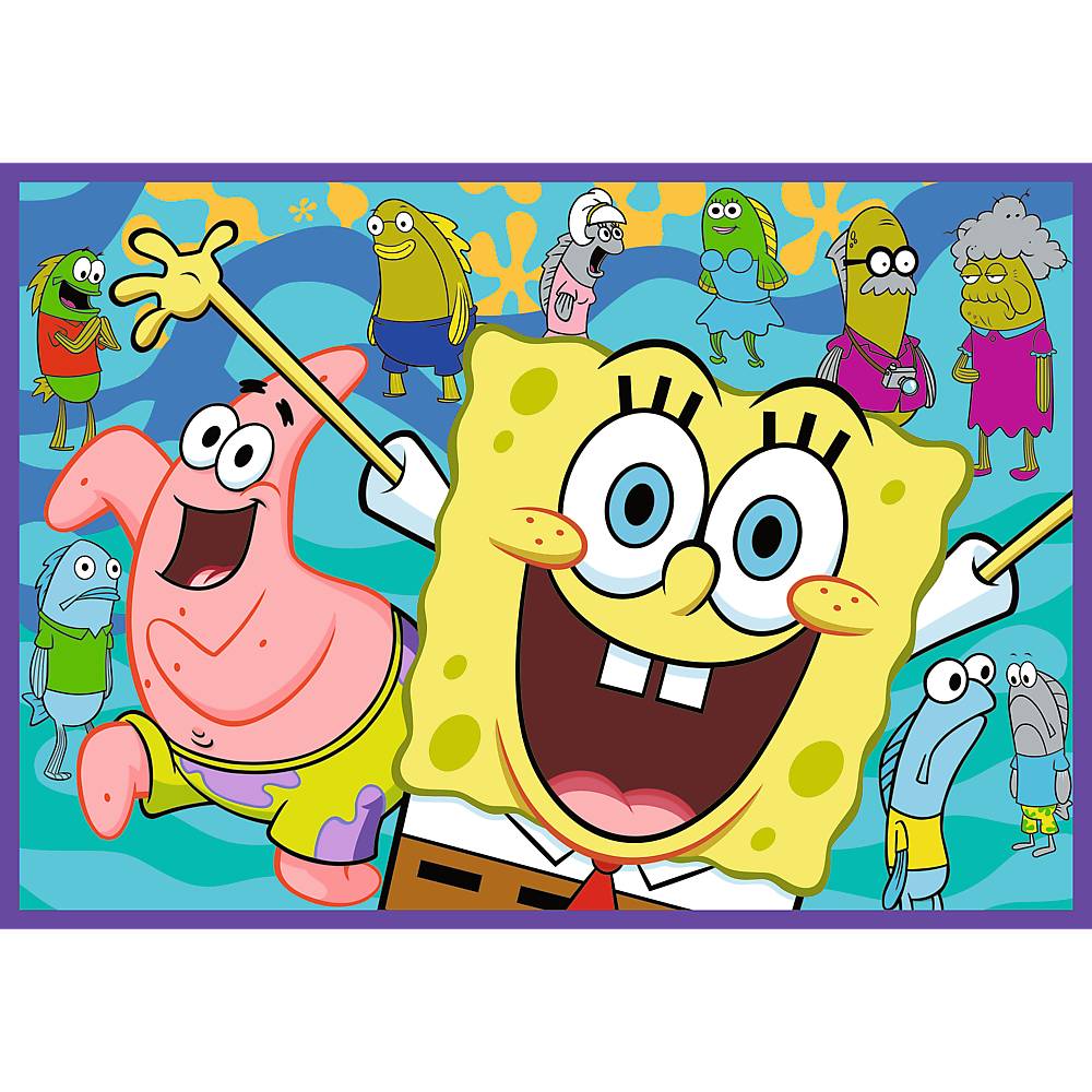 Trefl, Verrückte Welt von Spongebob, 4x250 Teile Puzzle