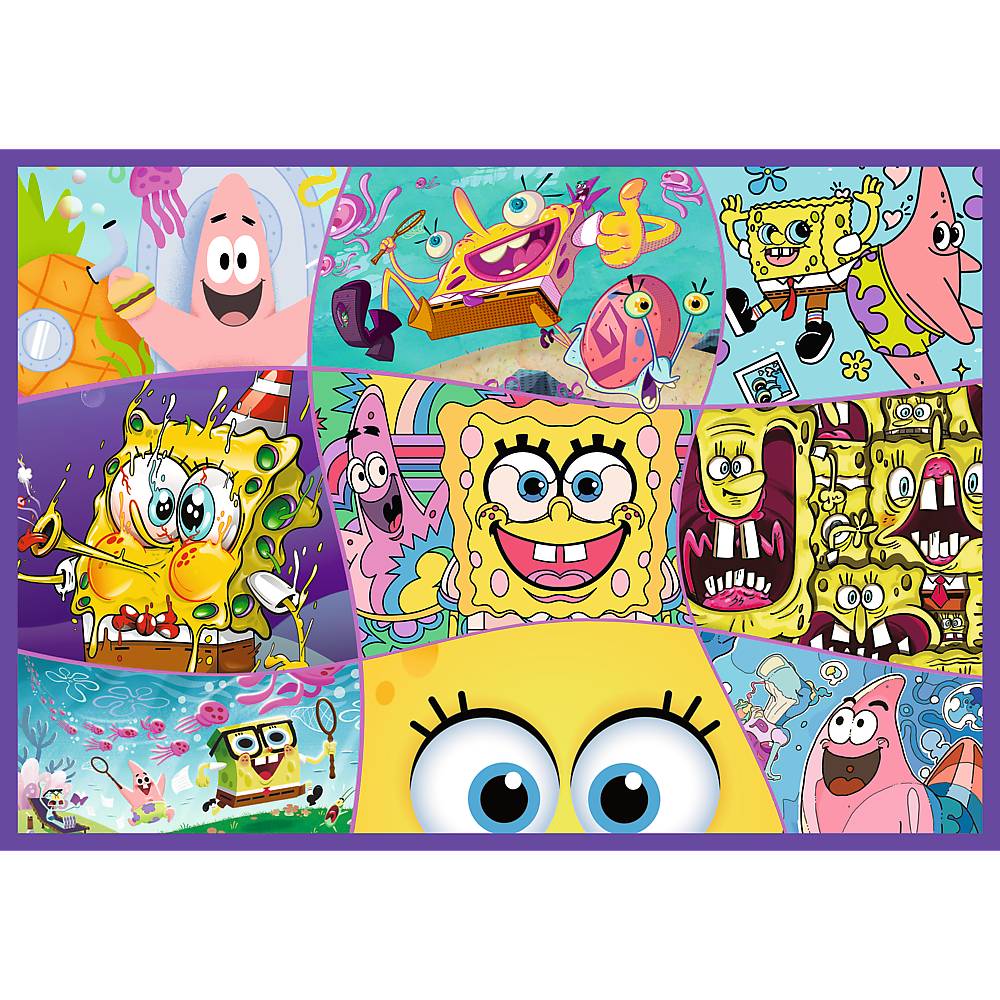 Trefl, Verrückte Welt von Spongebob, 4x250 Teile Puzzle