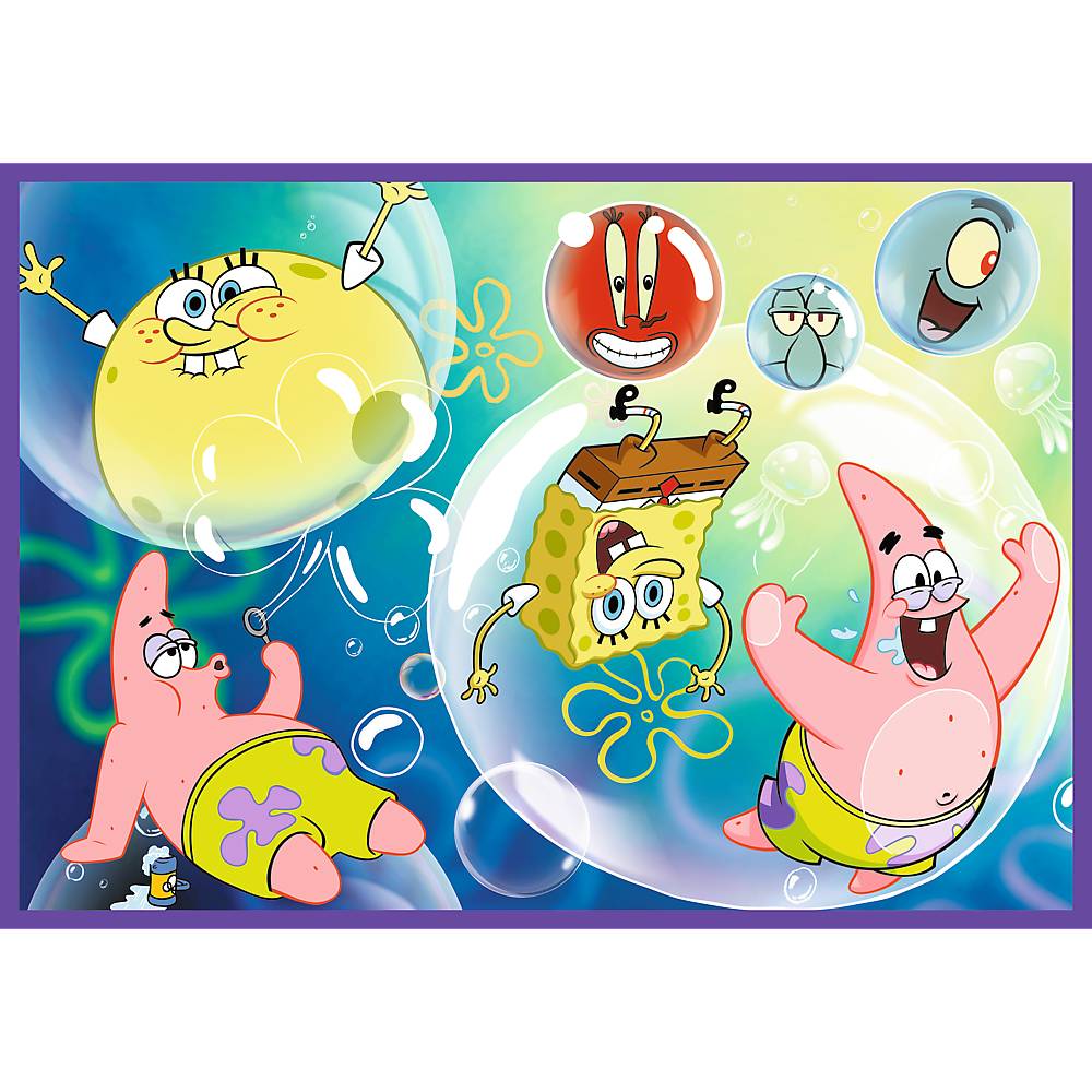 Trefl, Verrückte Welt von Spongebob, 4x250 Teile Puzzle