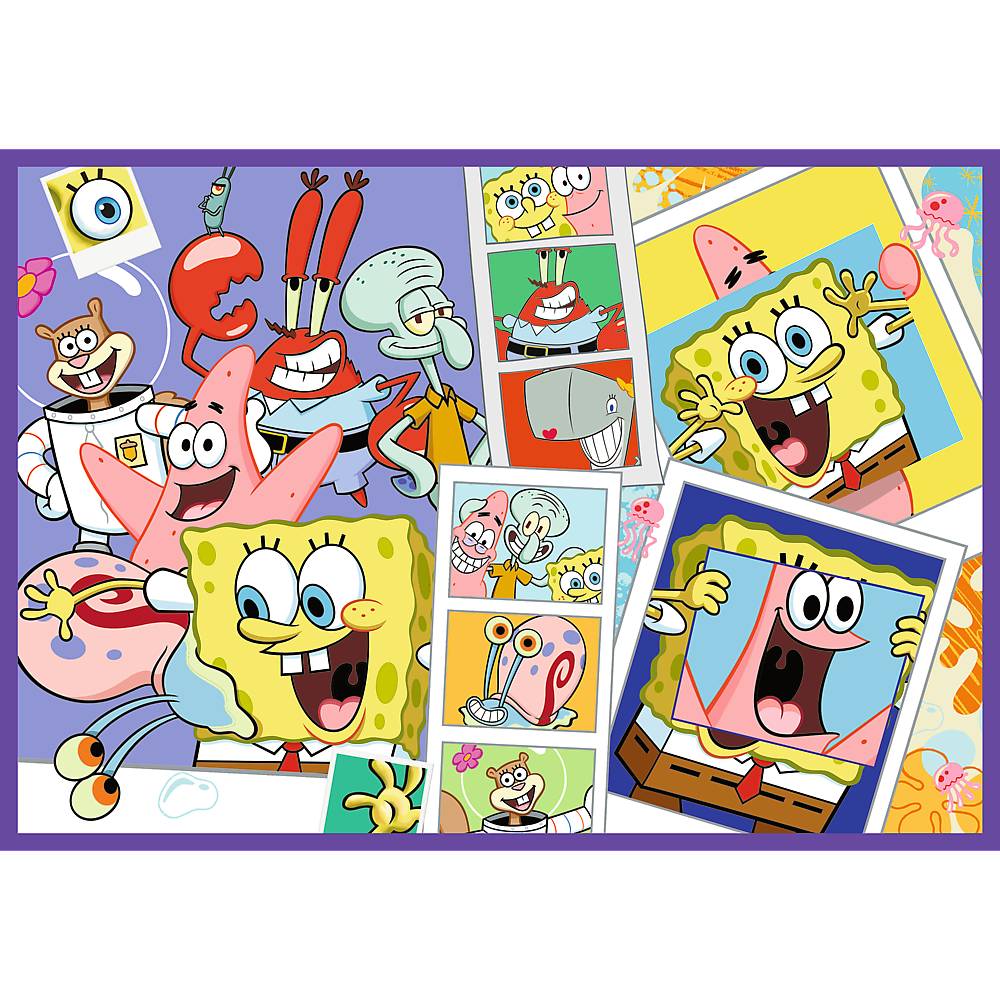 Trefl, Verrückte Welt von Spongebob, 4x250 Teile Puzzle