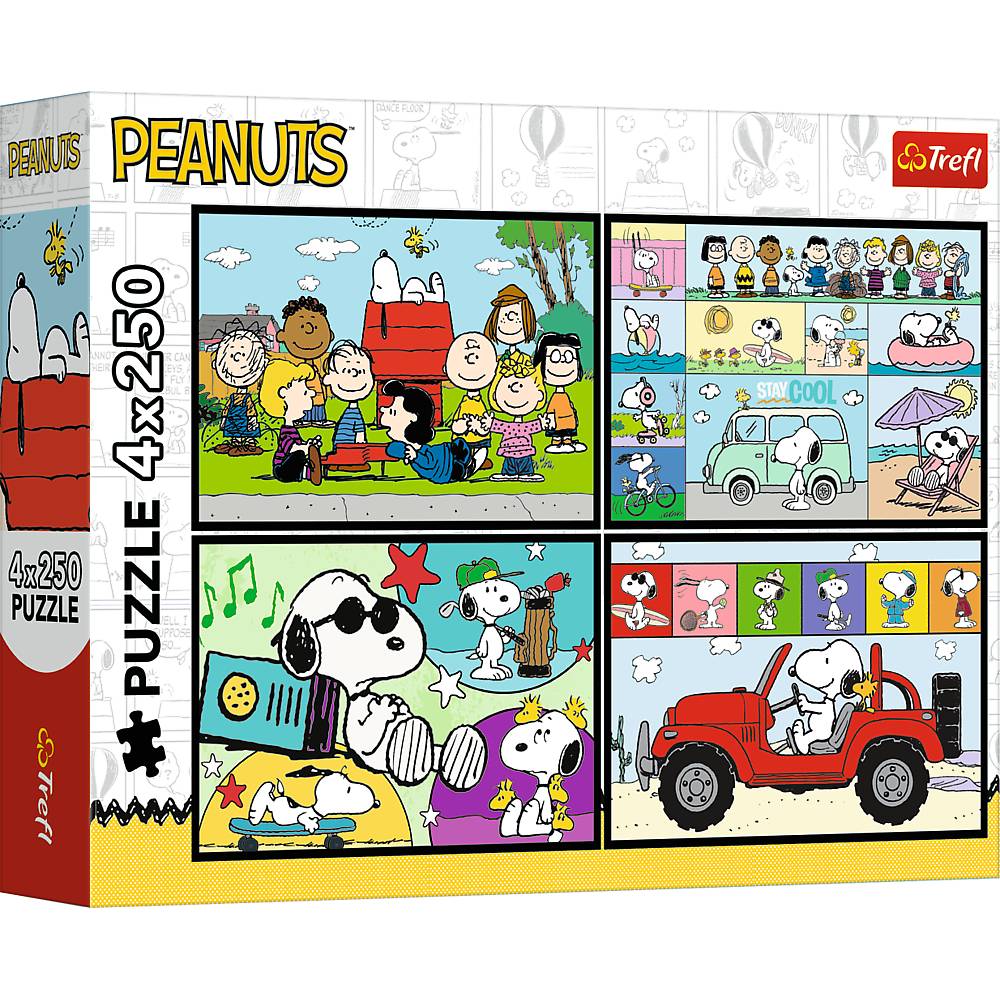 Trefl, Peanuts, 4x250 Teile Puzzle