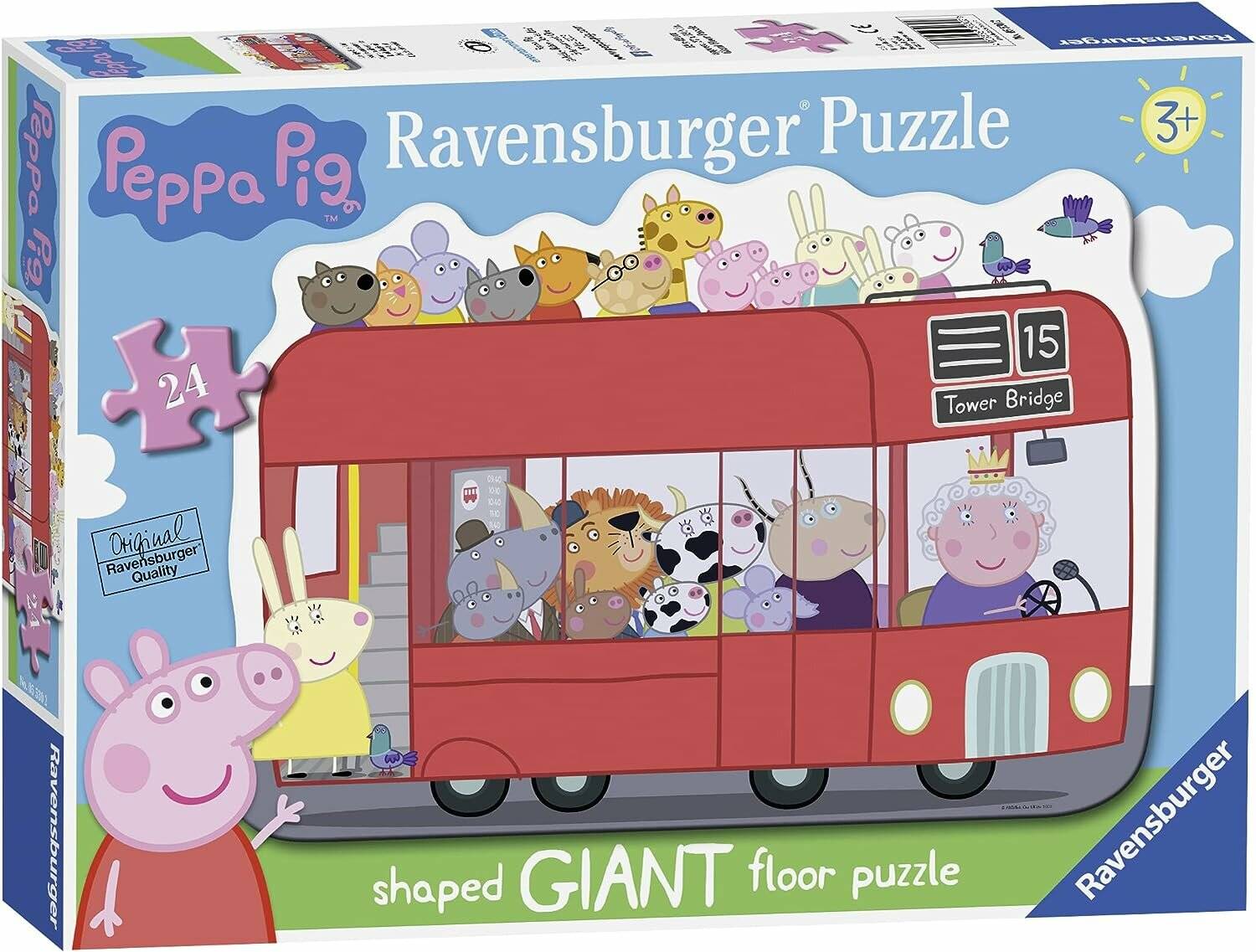24-teiliges Riesenpuzzle in Bodenform - Peppa Pig Bus