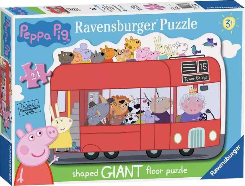 24-teiliges Riesenpuzzle in Bodenform - Peppa Pig Bus