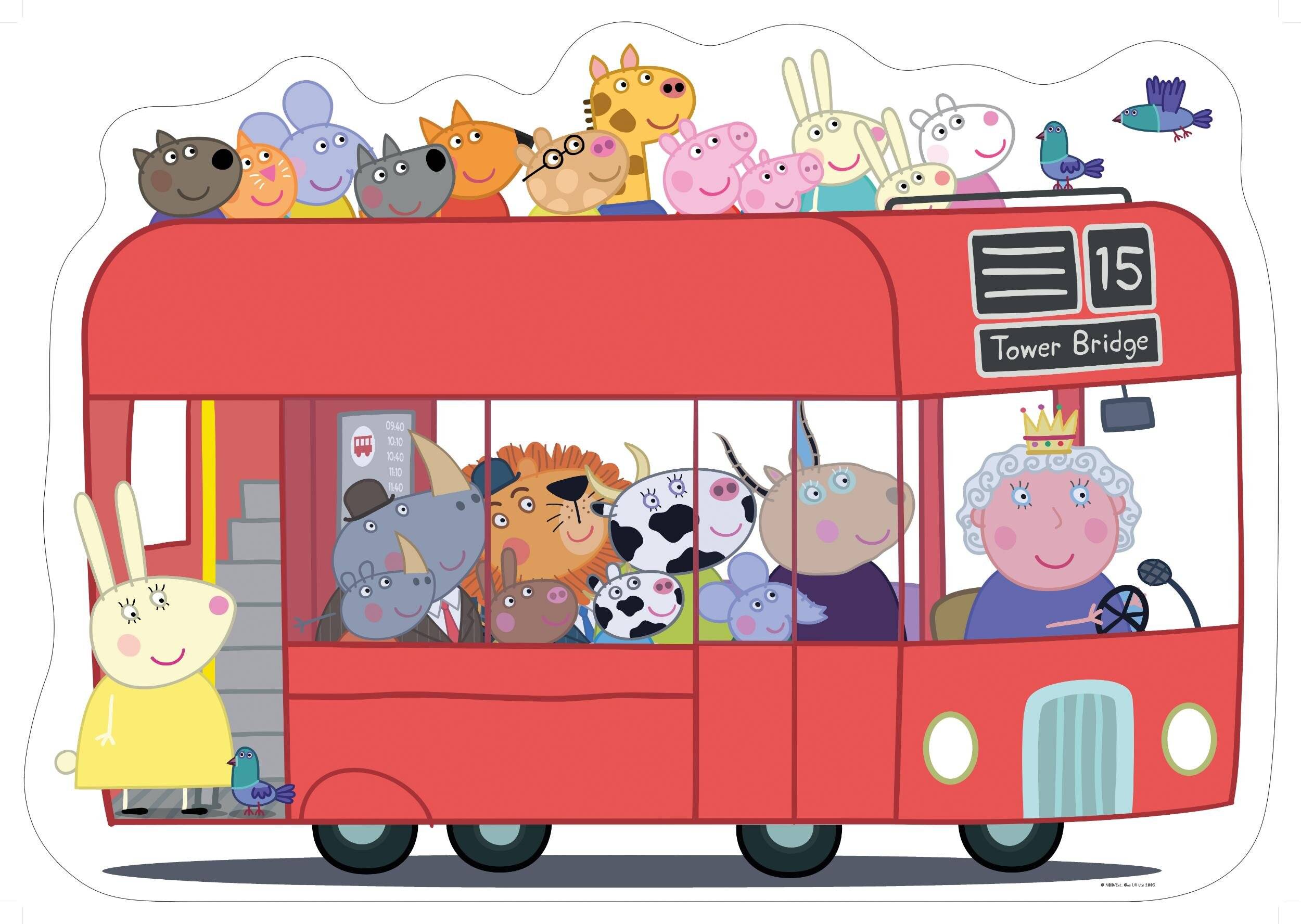 24-teiliges Riesenpuzzle in Bodenform - Peppa Pig Bus