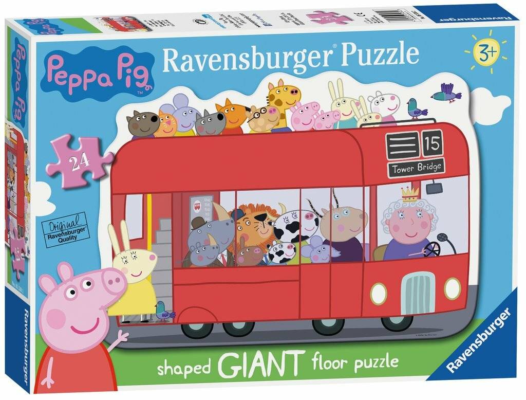 24-teiliges Riesenpuzzle in Bodenform - Peppa Pig Bus