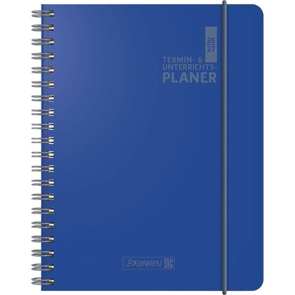 Lehrerkalender 1 Woche/2 Seiten 2026/2027 ca. A5 17x24cm Baladek blau