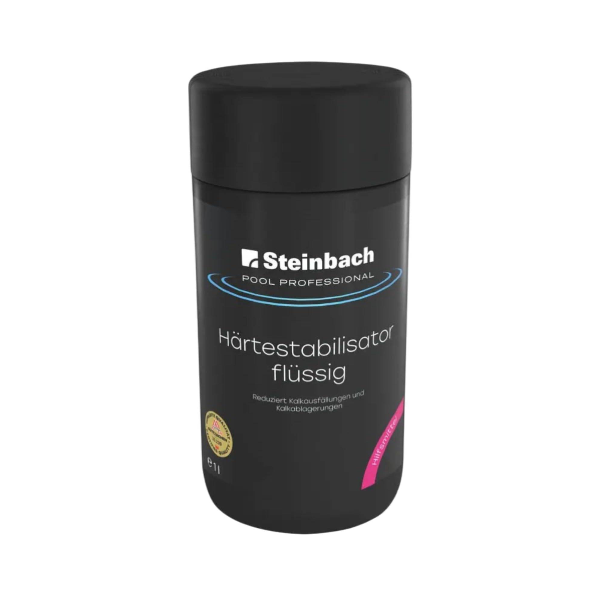 Steinbach | Härtestabilisator flüssig | von Pool Professional | 1,0 Liter Flasche | reduziert Kalkablagerungen im Schwimmbecken