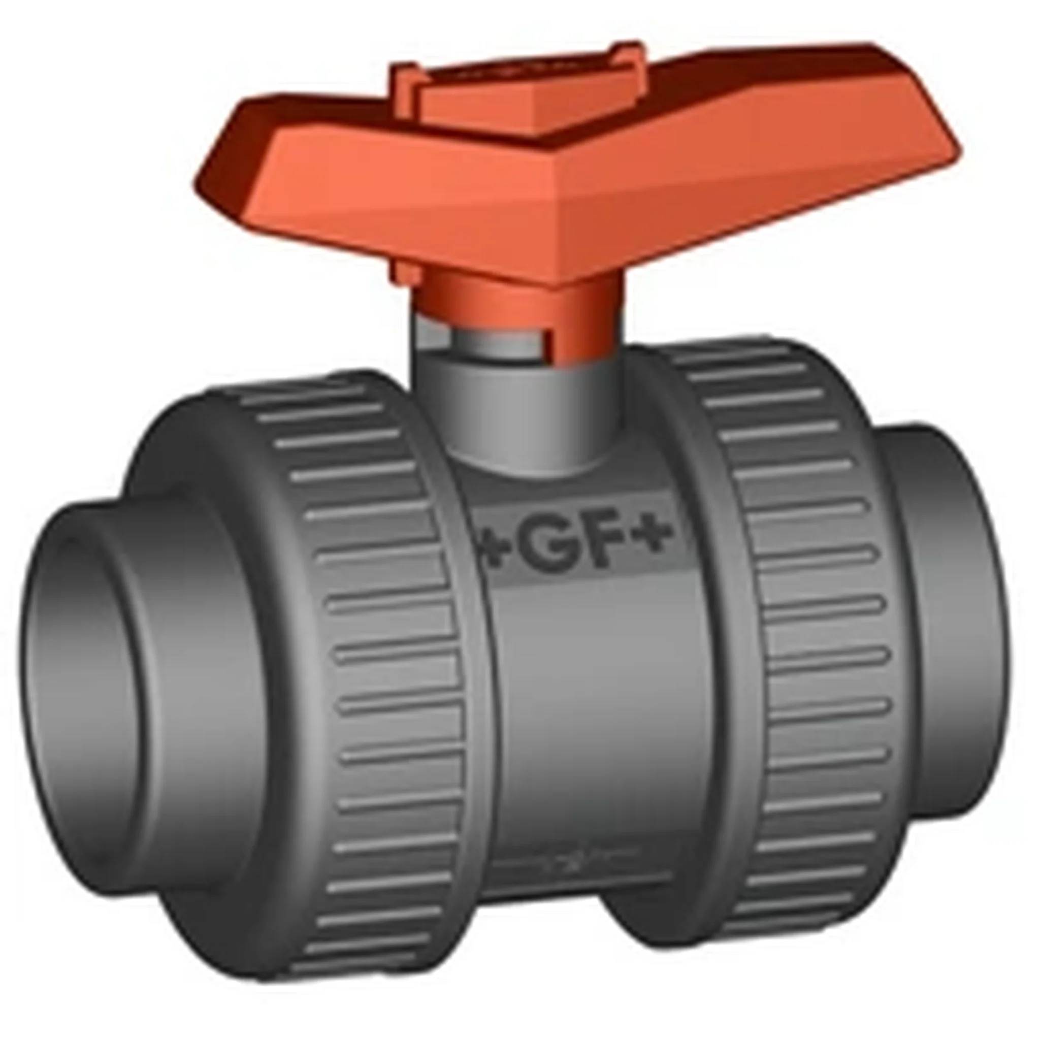 Georg Fischer GF, Kugelhahn, 375, PVC-U/EPDM, d 32, Muffe, plus Einlegeteile IG, 1 Stk.