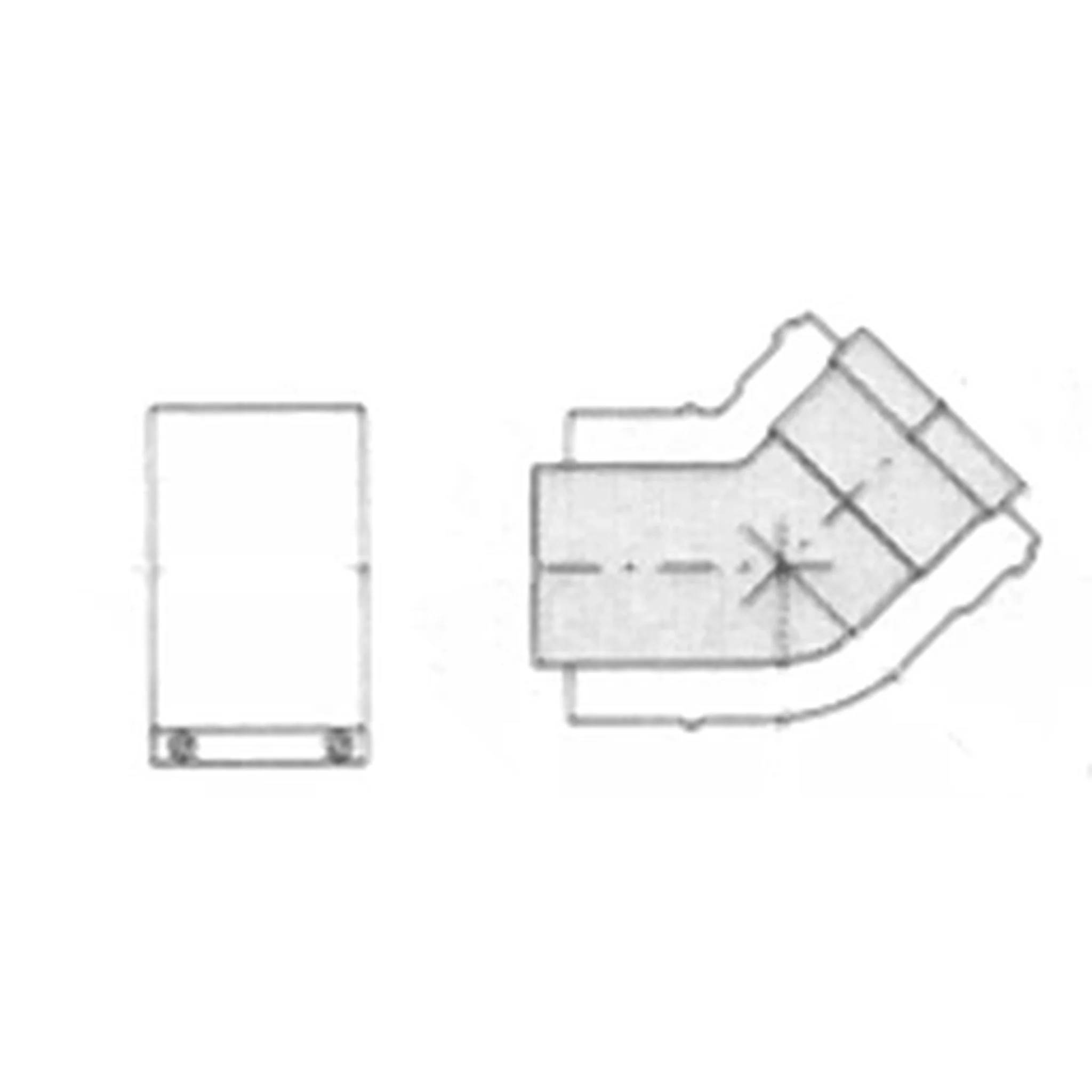 Vaillant Bogen 45°, konzentrisch, Ø 80/125, PP, Art.-Nr. 303211, 1 Stk.