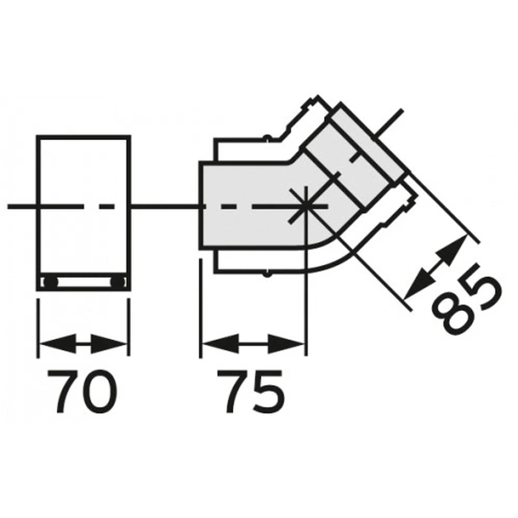 Vaillant Bogen 45°, konzentrisch, Ø 80/125, PP, Art.-Nr. 303211, 1 Stk.