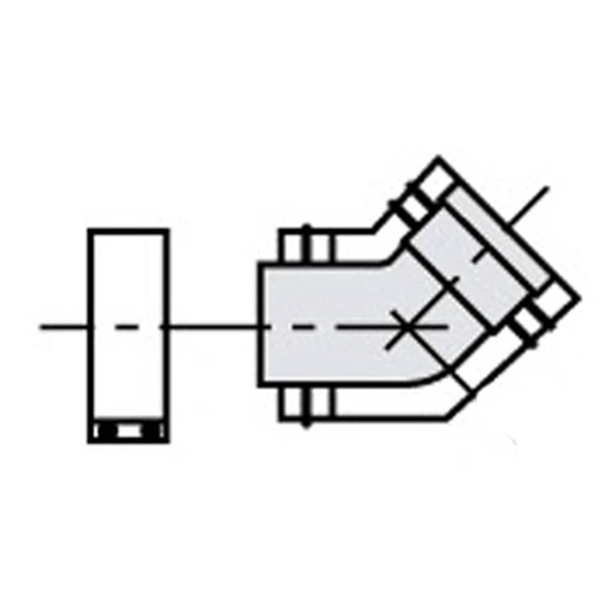 Vaillant Bogen 45°, 80/125mm, für Fassadenverlegung, Edelstahl, 1 Stk.