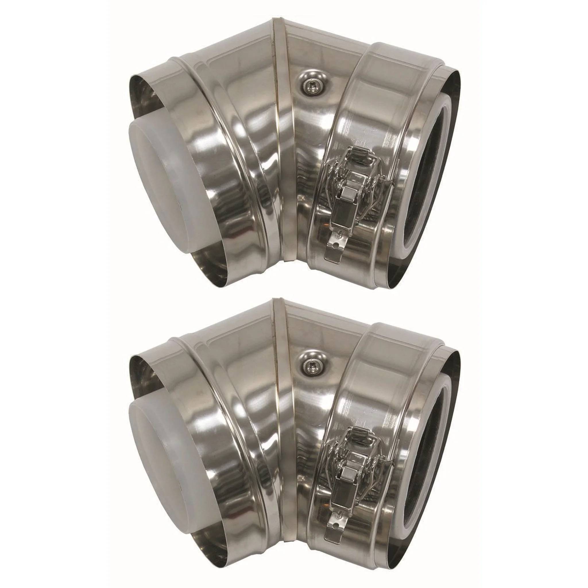 Vaillant Bogen 45°, 80/125mm, für Fassadenverlegung, Edelstahl, 1 Stk.