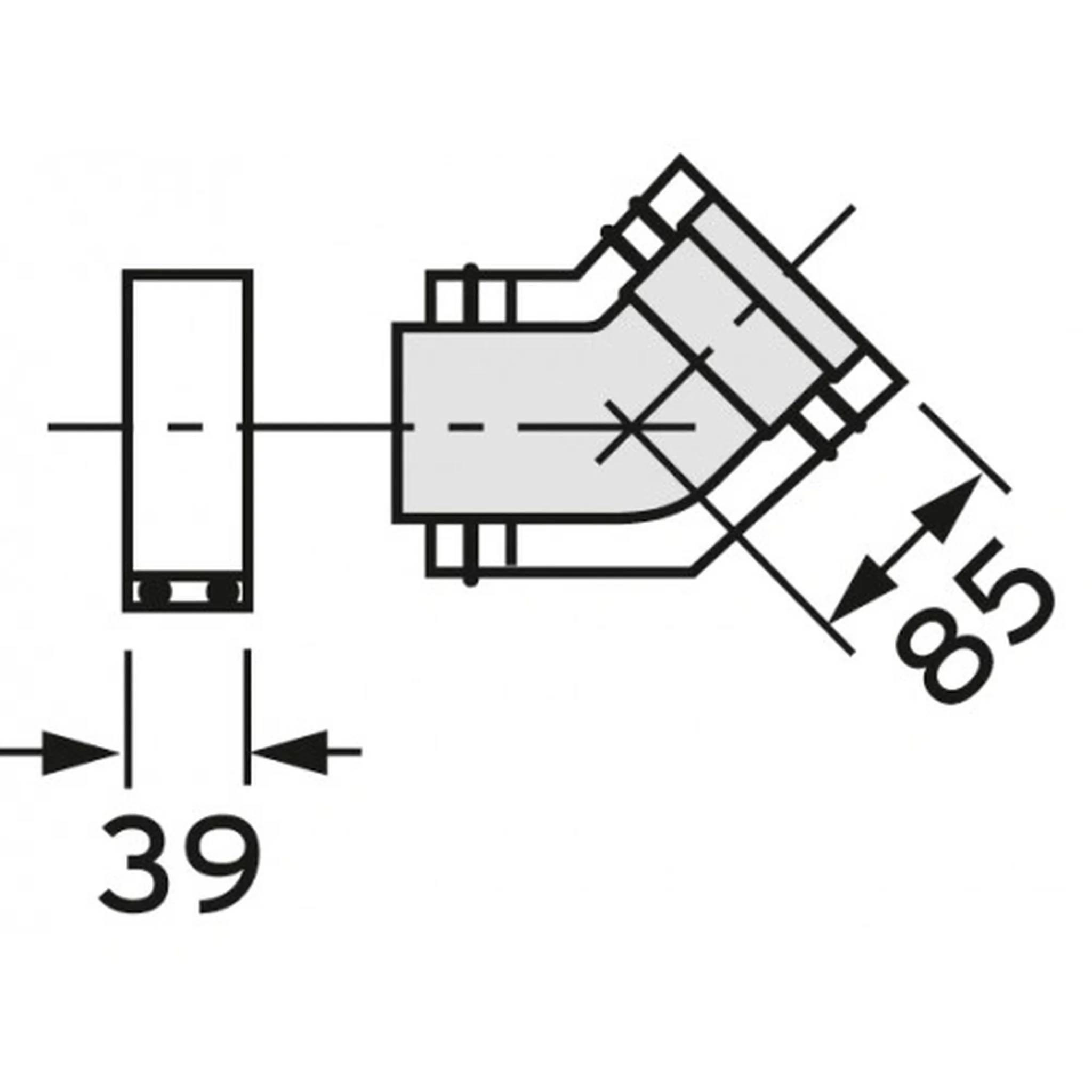 Vaillant Bogen 45°, 80/125mm, für Fassadenverlegung, Edelstahl, 1 Stk.