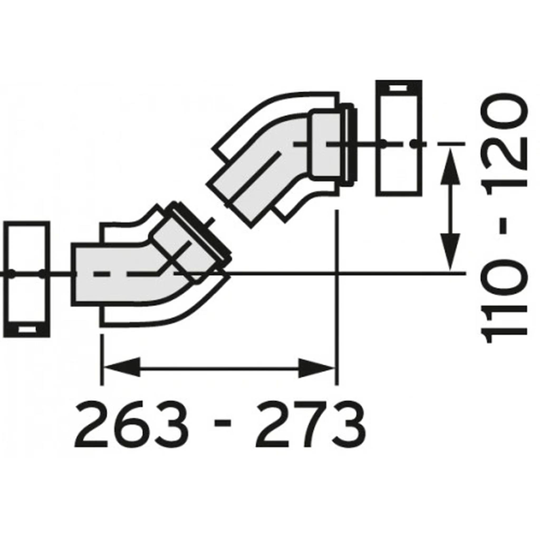 Vaillant Bogen konzentrisch, 45°, Ø 60/100 Alu, 303809, 1 Stk.