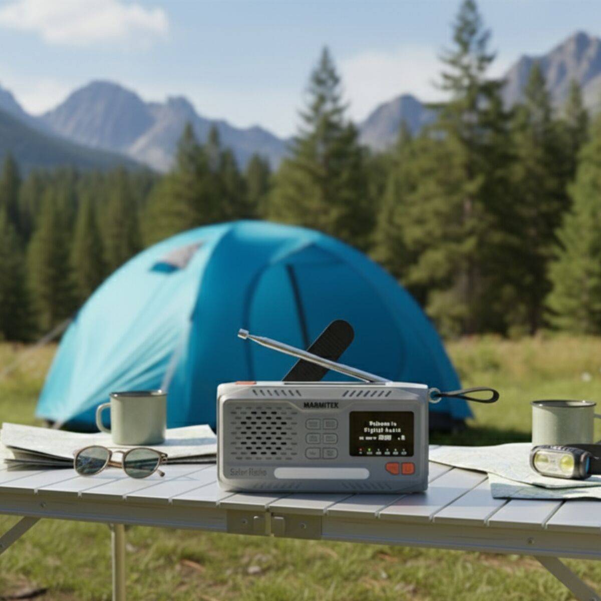 Marmitek RESQ100 grau Outdoor-Radio DAB FM Bluetooth 4500mAh SolarPanel 1