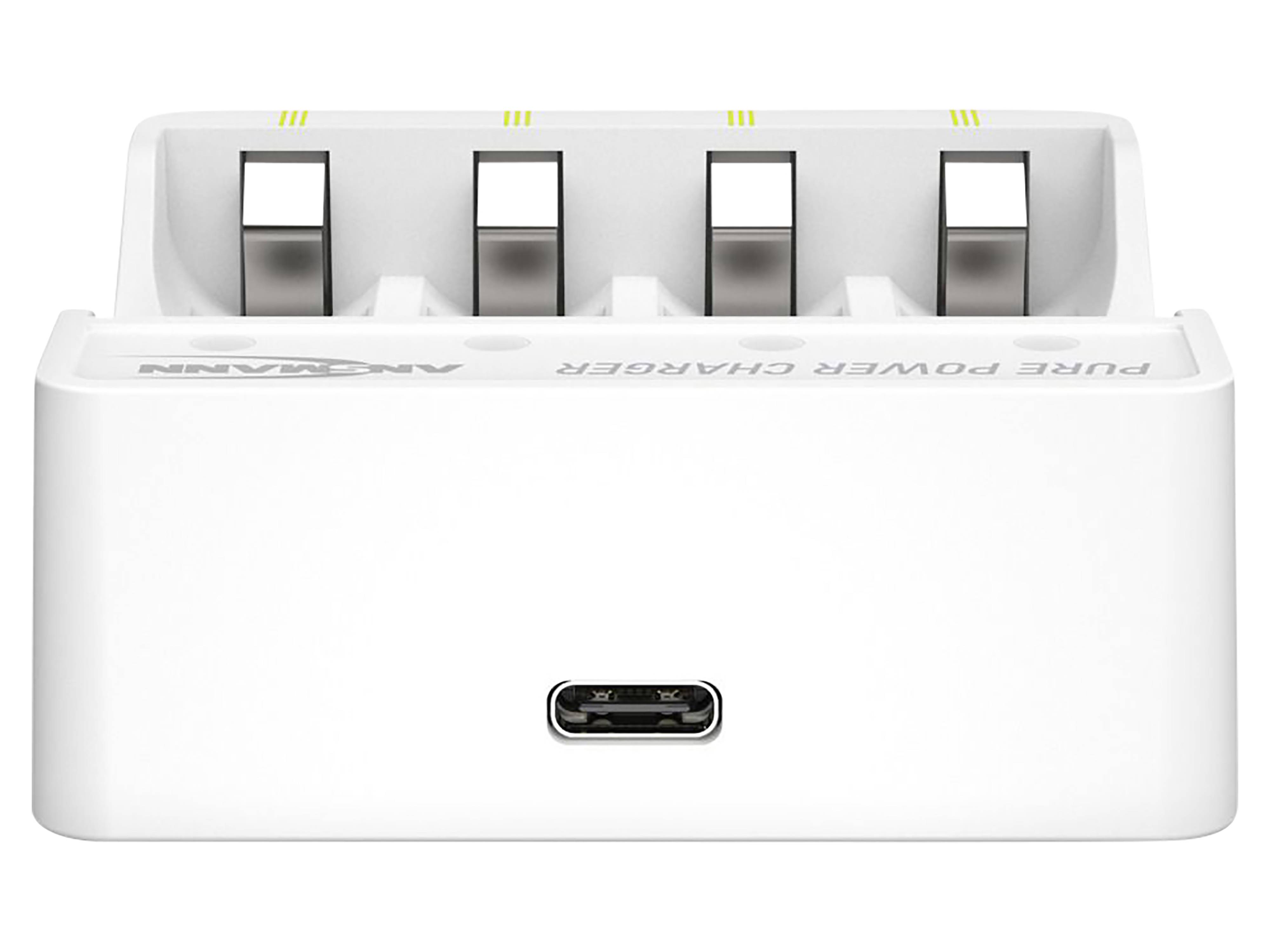 ANSMANN Lademodul Pure Power Set, 4× Mignon AA Akkus Typ 3500