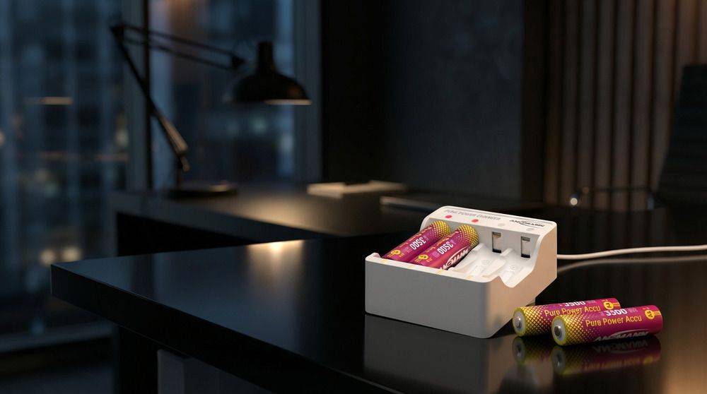 ANSMANN Lademodul Pure Power Set, 4× Mignon AA Akkus Typ 3500