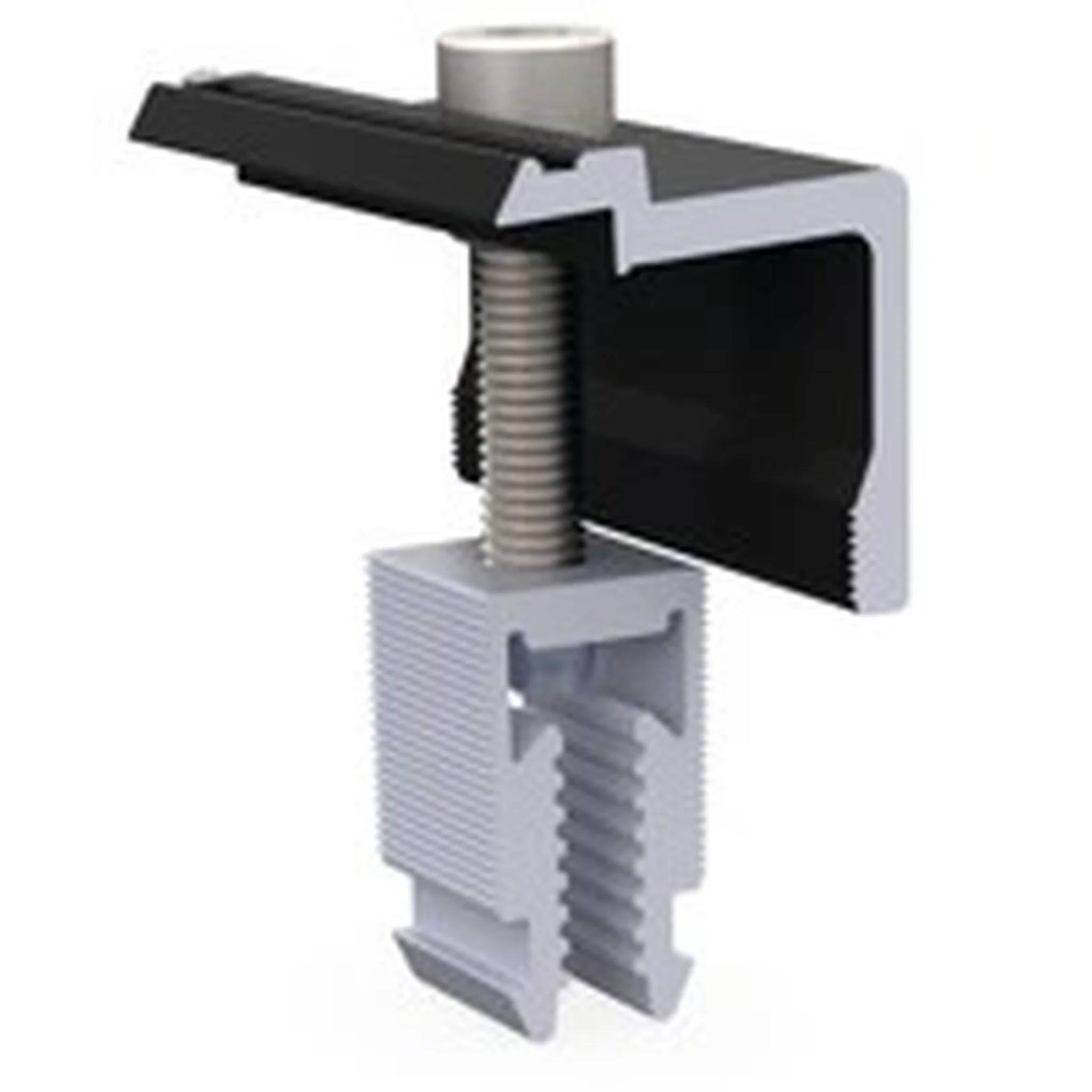 Aerocompact CLEB10, Endklemme Click, 30-46mm, L=60mm, schwarz, Packung mit 10 Stk.